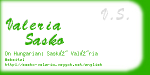 valeria sasko business card